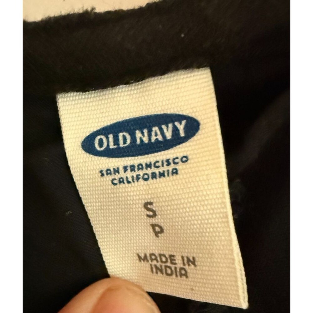 Old Navy Black Embroidered Boho Swing Dress Floral Cross Stitch Mini S ✨ - Picture 3 of 9